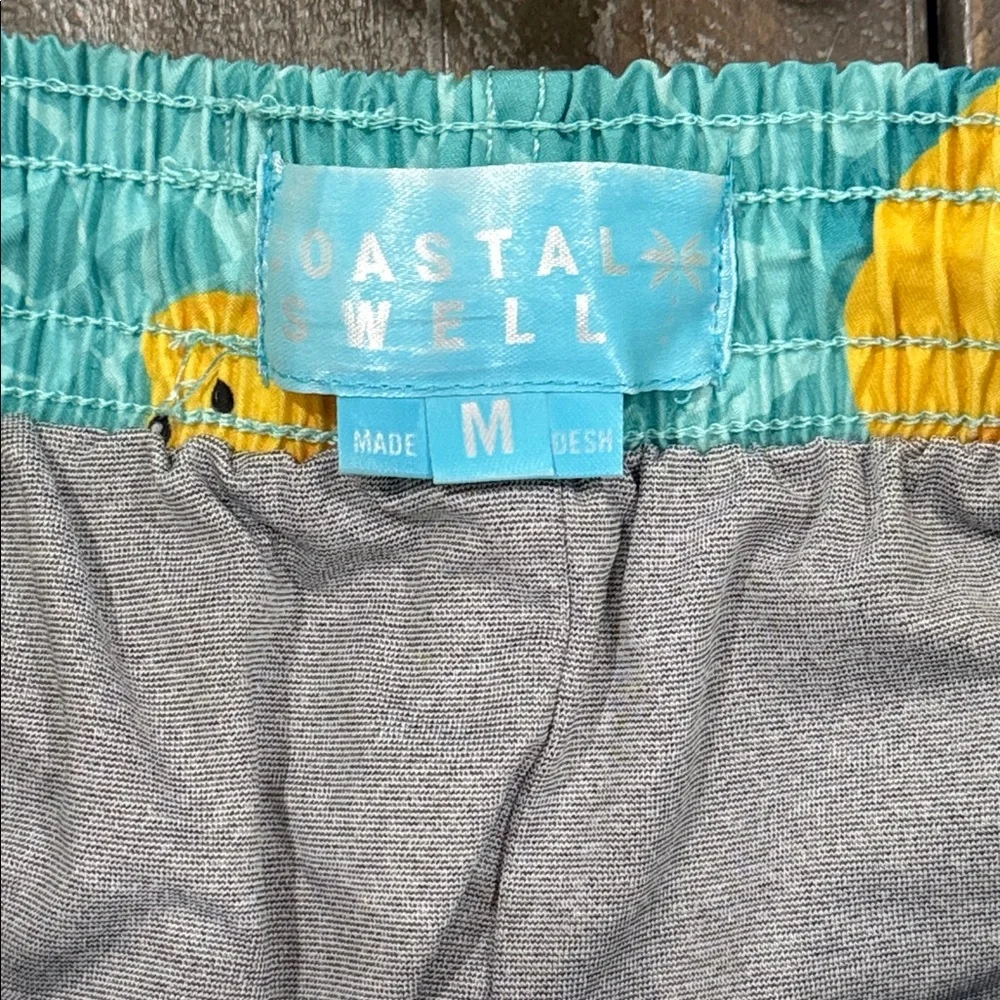 Coastal Swell Men's Blue Rubber Ducky Swim Trunks - Size Medium - Picture 2 of 9